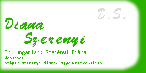diana szerenyi business card